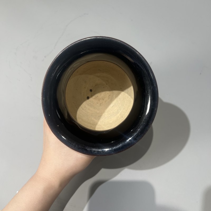 明代 黑釉行炉 - 图4
