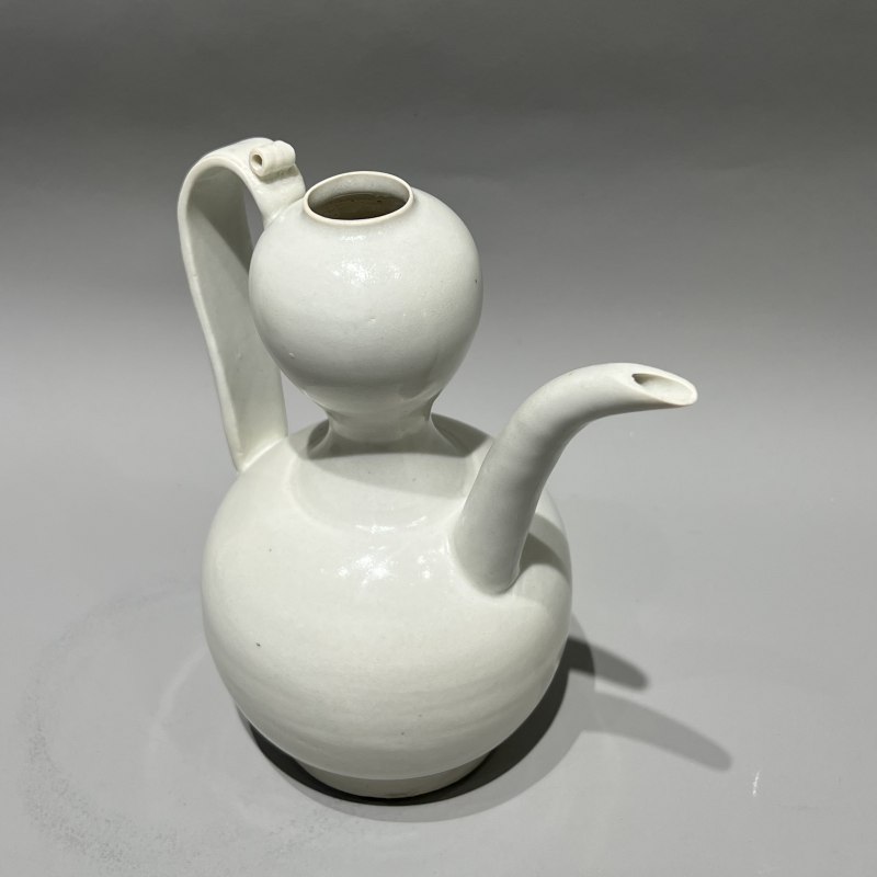 明代 青白釉葫芦温酒壶一套 - 图10