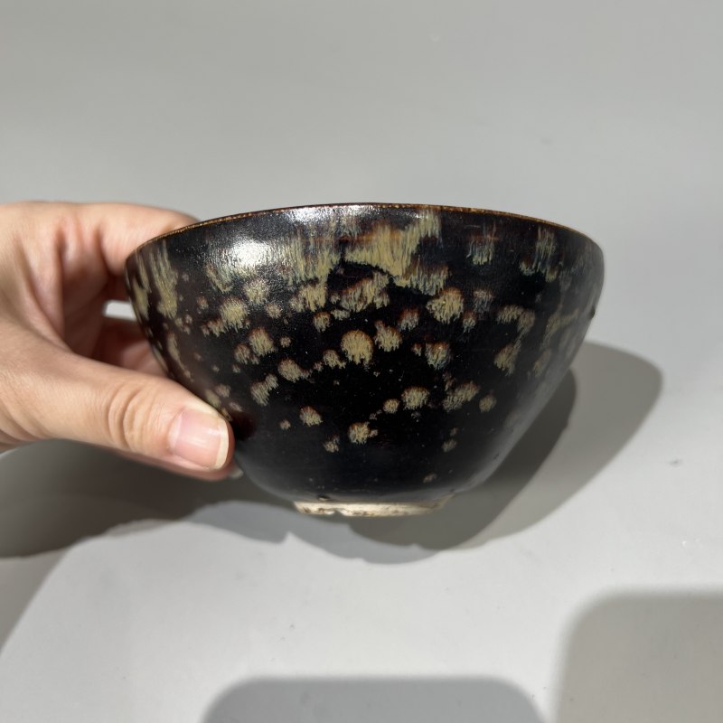 明代 吉州窑剪纸贴画吉语盏 - 图4