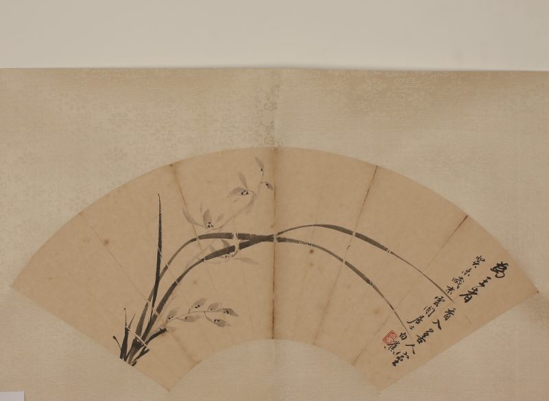 白蕉 兰花扇面 - 图3