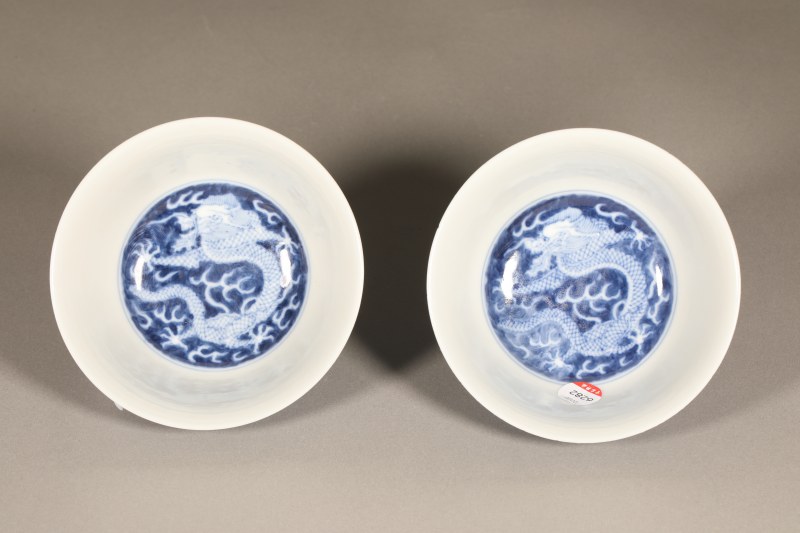 清光绪青花龙纹碗 - 图4