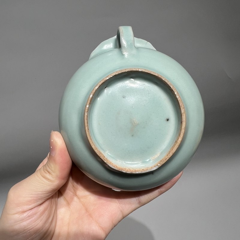 明代 龙泉窑粉青釉屈卮 - 图10