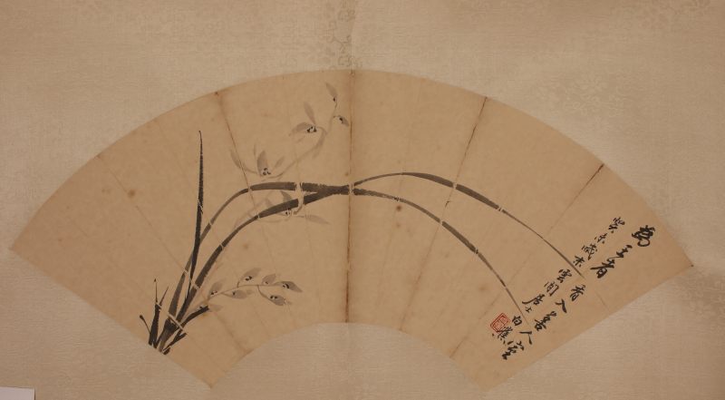 白蕉 兰花扇面 - 图4