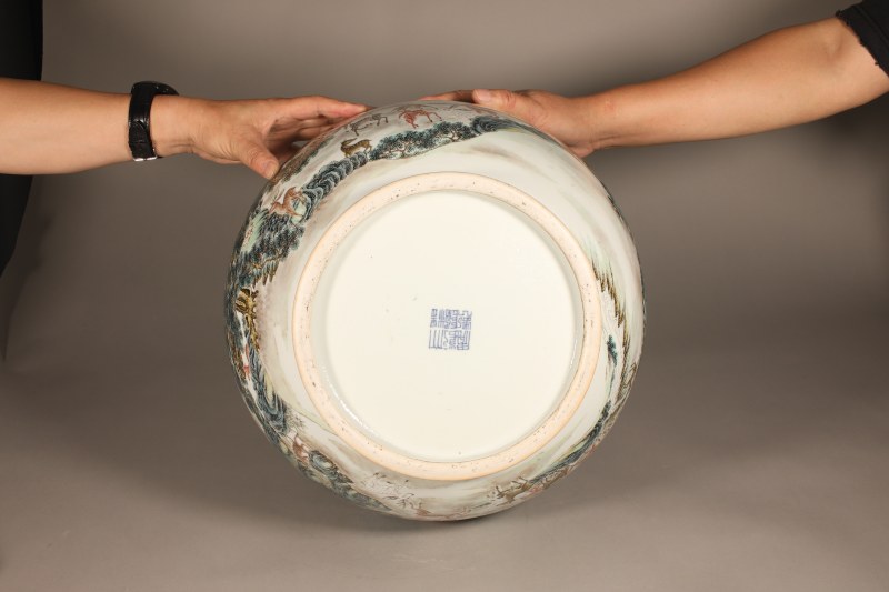 清 粉彩百鹿尊 - 图8