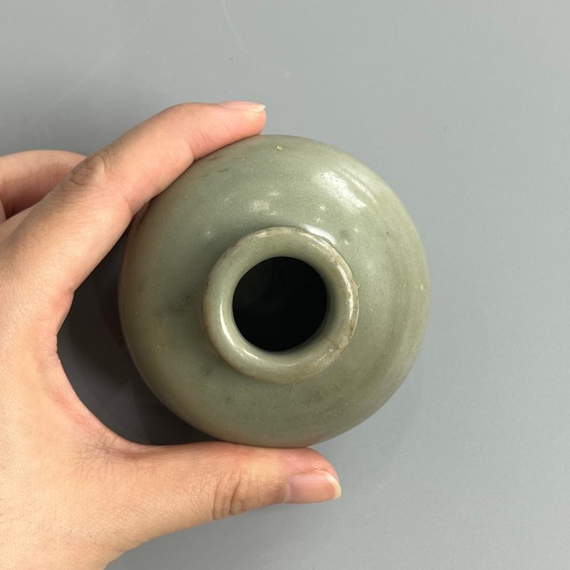 明代 龙泉窑粉青釉水盂 - 图6