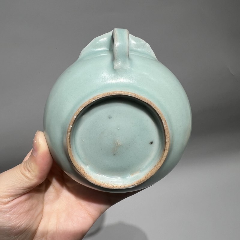 明代 龙泉窑粉青釉屈卮 - 图11