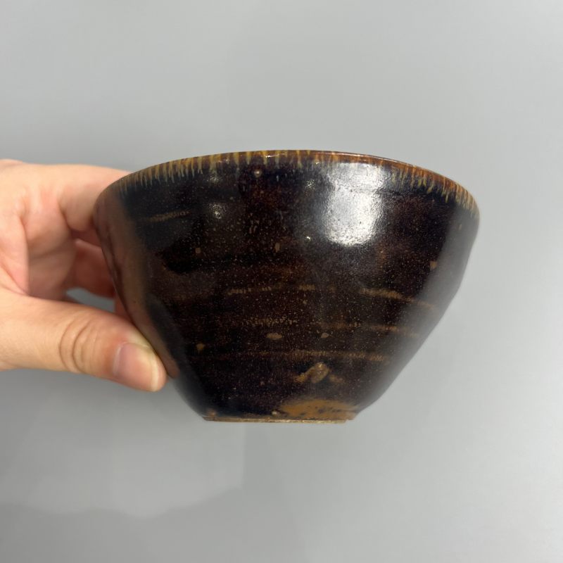 明代 吉州窑三叶纹小盏 - 图5