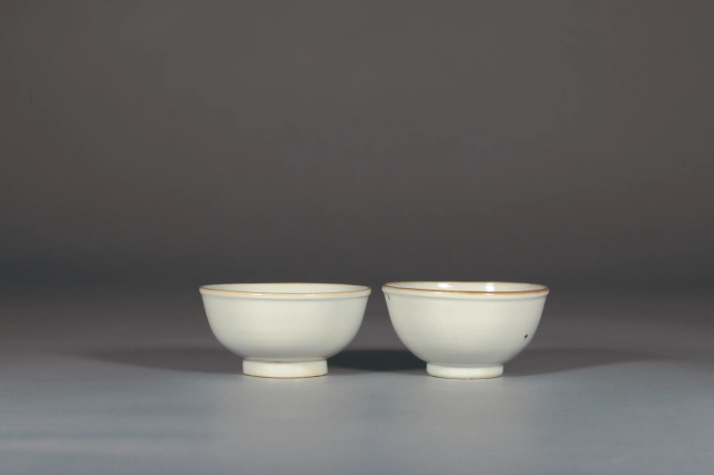 清初 白釉茶园