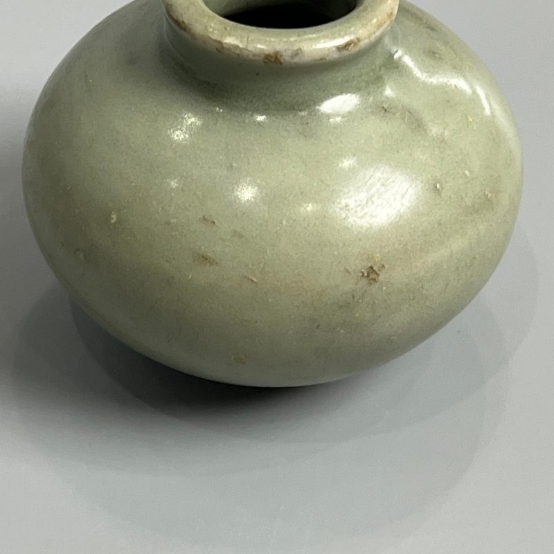 明代 龙泉窑粉青釉水盂 - 图8