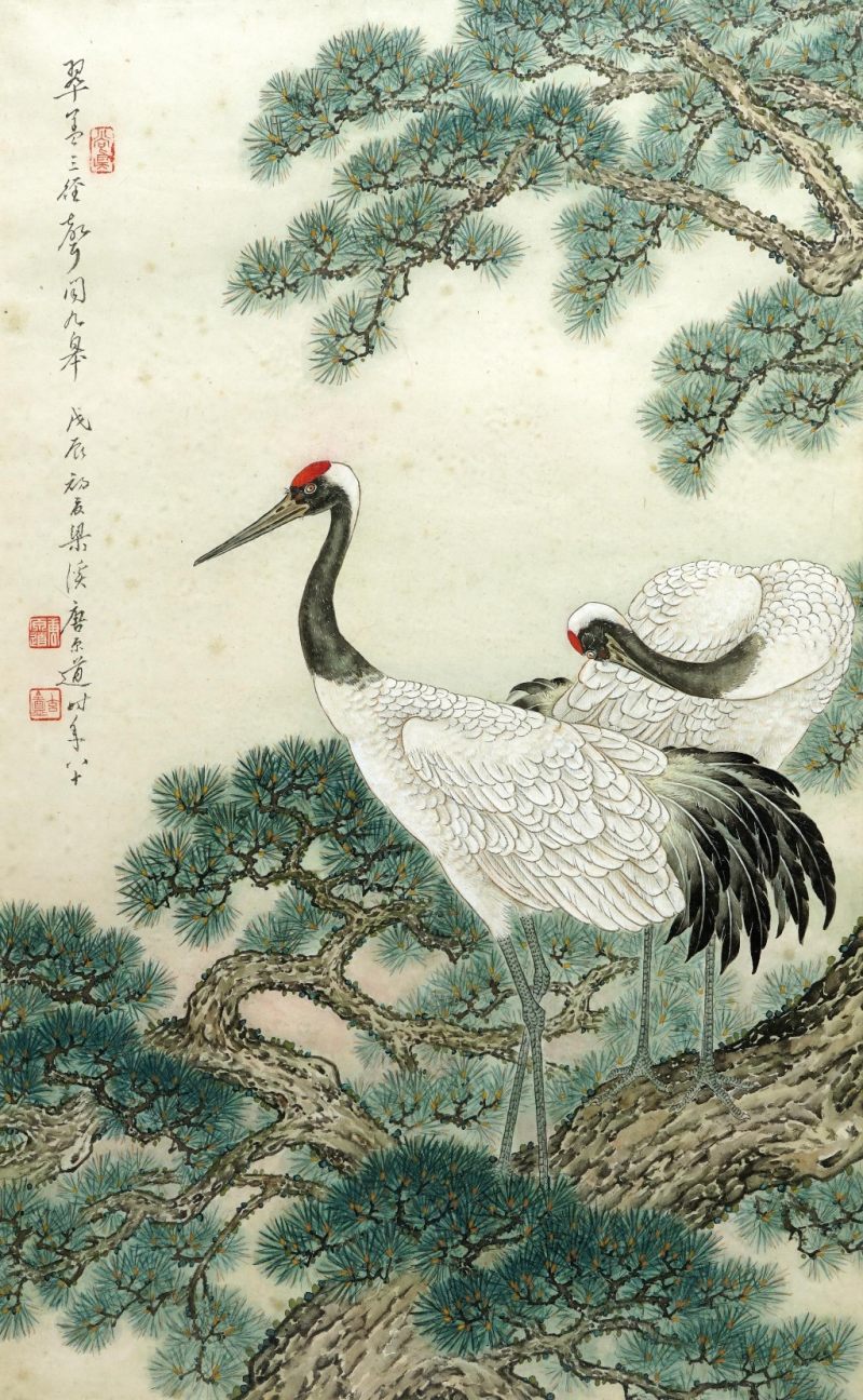    唐原道 松鶴延年 - 图1