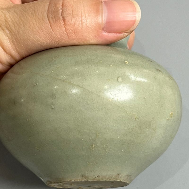 明代 龙泉窑粉青釉水盂 - 图9
