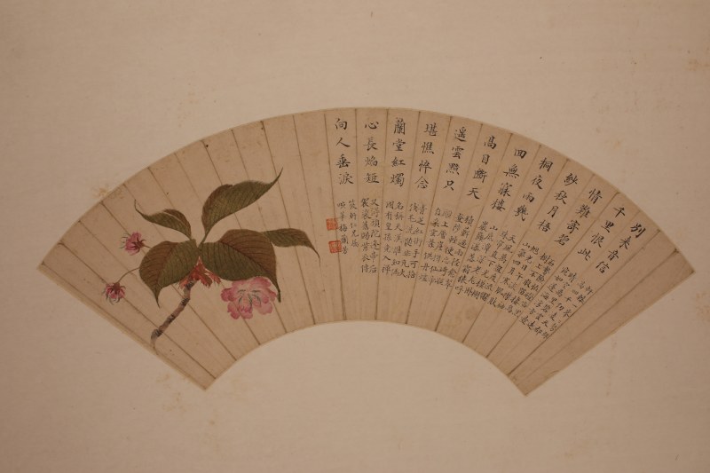 梅兰芳 花卉 扇面 - 图2