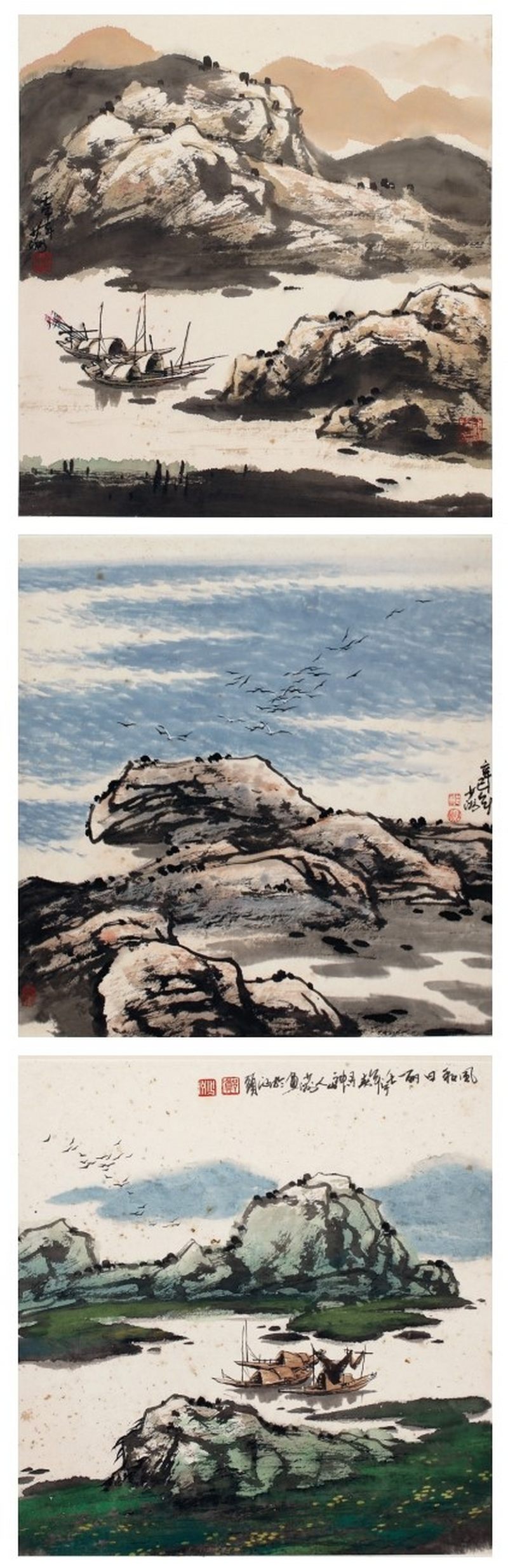 郑少洲 山水 册页