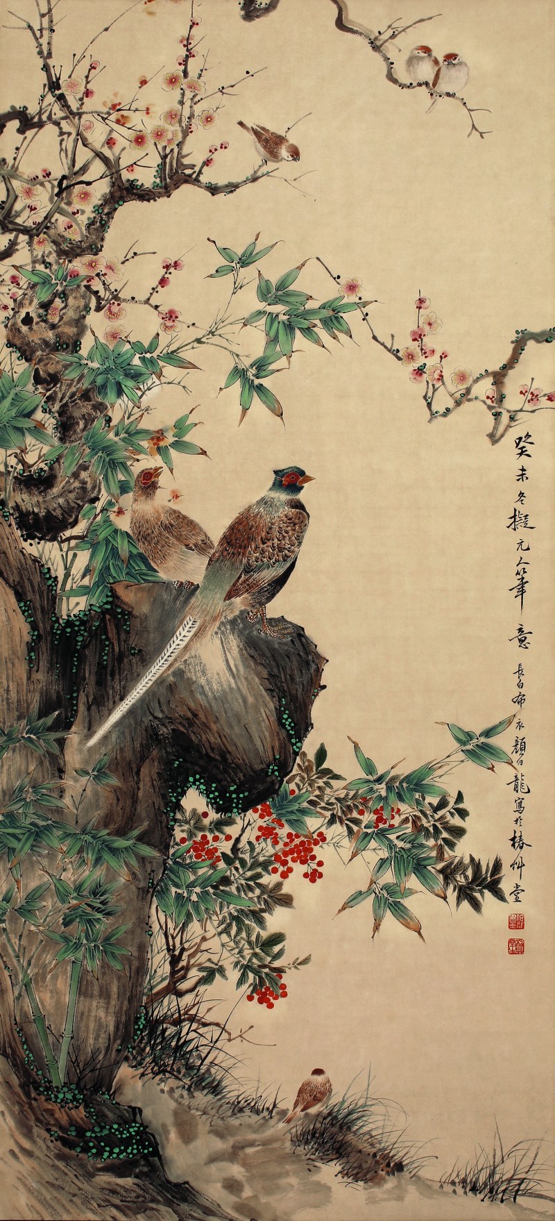 颜伯龙 花鸟