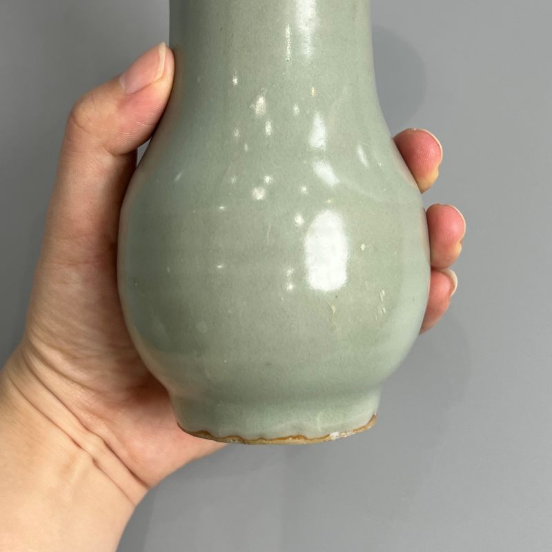 明代 龙泉窑粉青釉箸瓶 - 图9