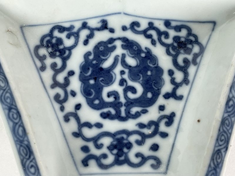 清乾隆 青花盘 - 图2