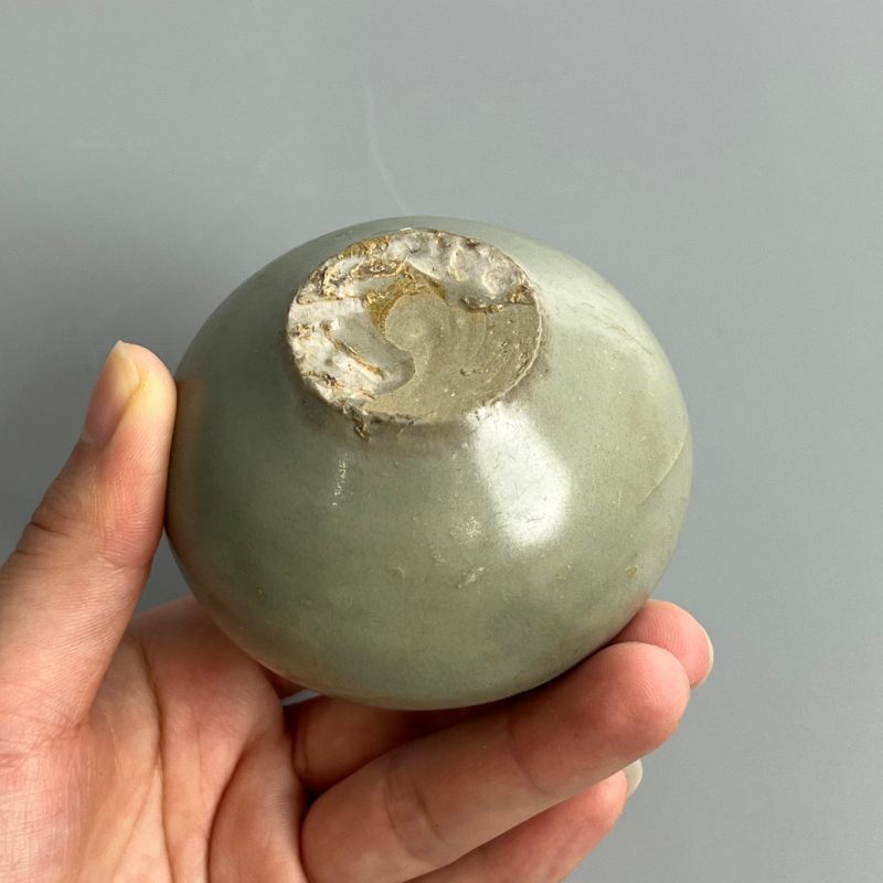明代 龙泉窑粉青釉水盂 - 图11
