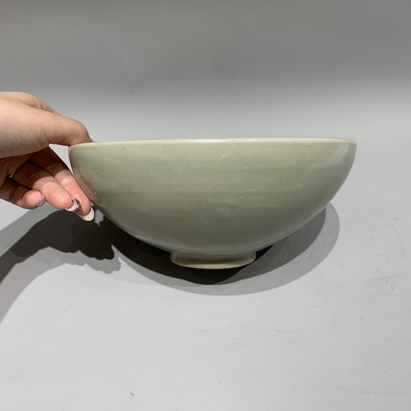 明代 月白釉大碗 - 图4