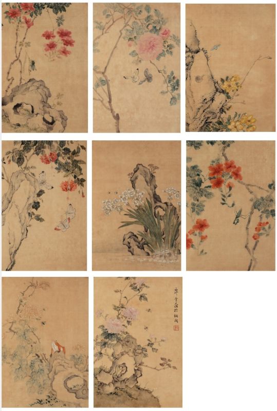 金元 花蝶图 8开