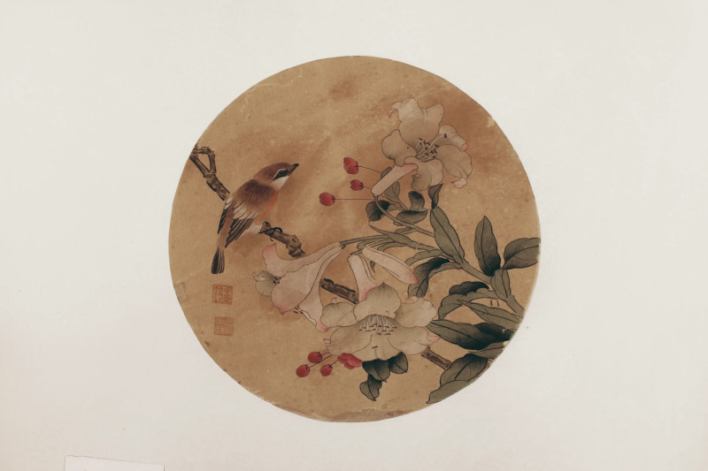 缪嘉惠 花鸟 圆光