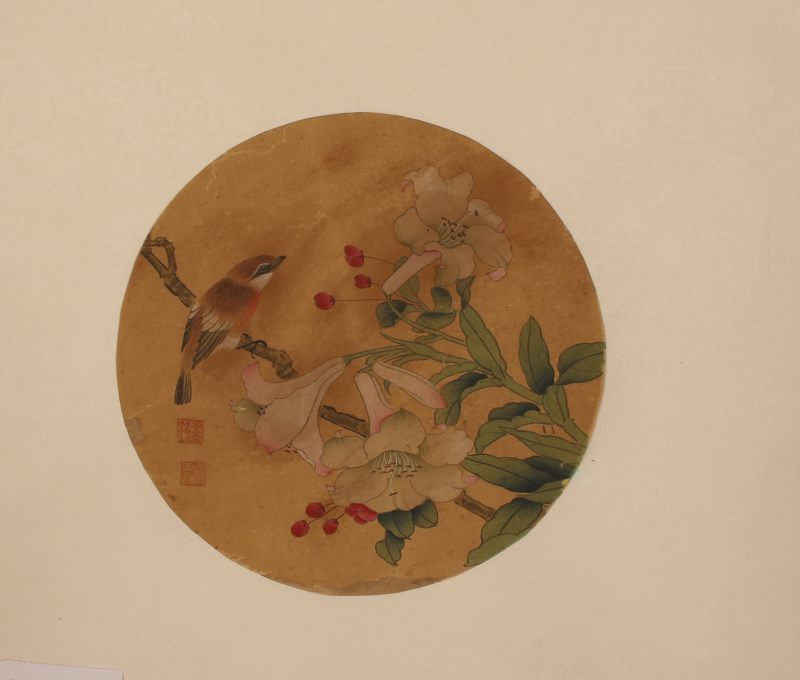 缪嘉惠 花鸟 圆光 - 图2