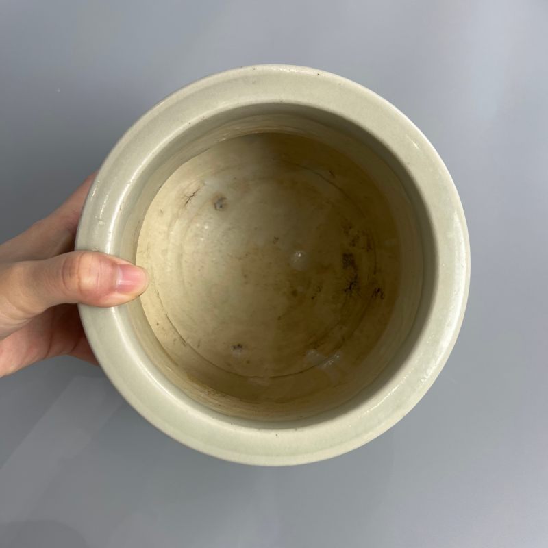 明代 月白釉兽足炉 - 图7