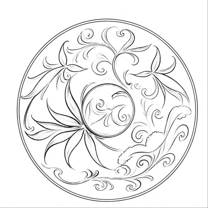 明代 白釉刻划花葵口大碗 - 图15