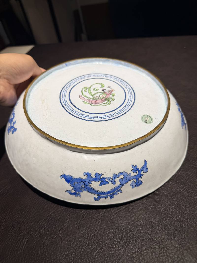 清 铜胎珐琅盘 - 图9