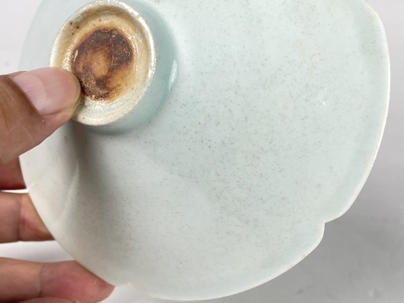明 湖田窑花口斗笠碗 - 图8