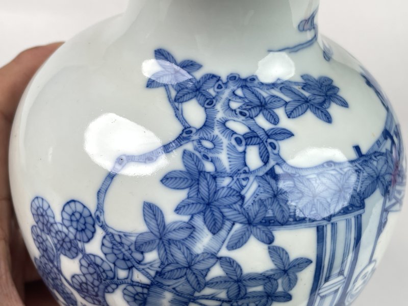清晚期 青花人物纹尊 - 图10