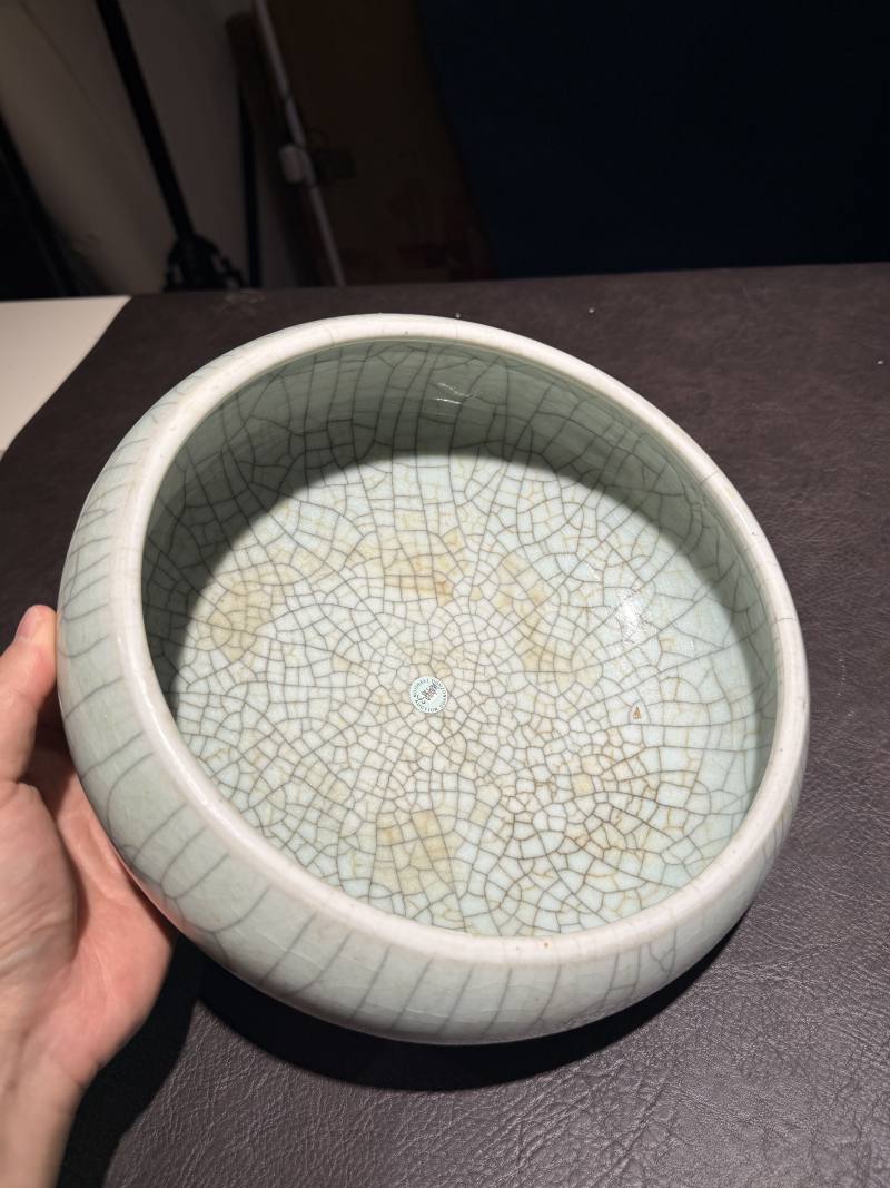 清乾隆 哥釉乳足水丞 - 图6