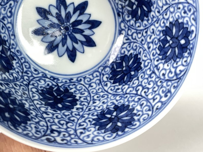清光绪 青花缠枝莲纹碗 - 图8
