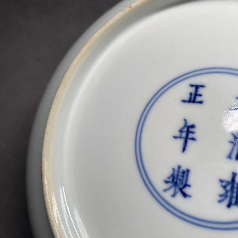 清雍正 粉彩富贵牡丹纹盘 - 图11
