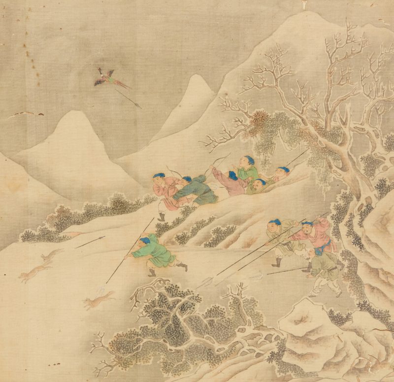 清晚期 《豳風圖》十三幅，設色絹本，玻璃鏡框 | Chinese school, late Qing dynasty - 图7