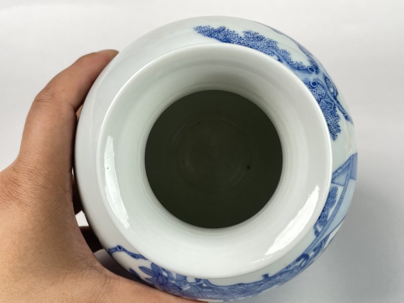 清晚期 青花人物纹尊 - 图11