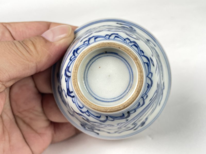 清早期 青花凤纹杯一对 - 图15