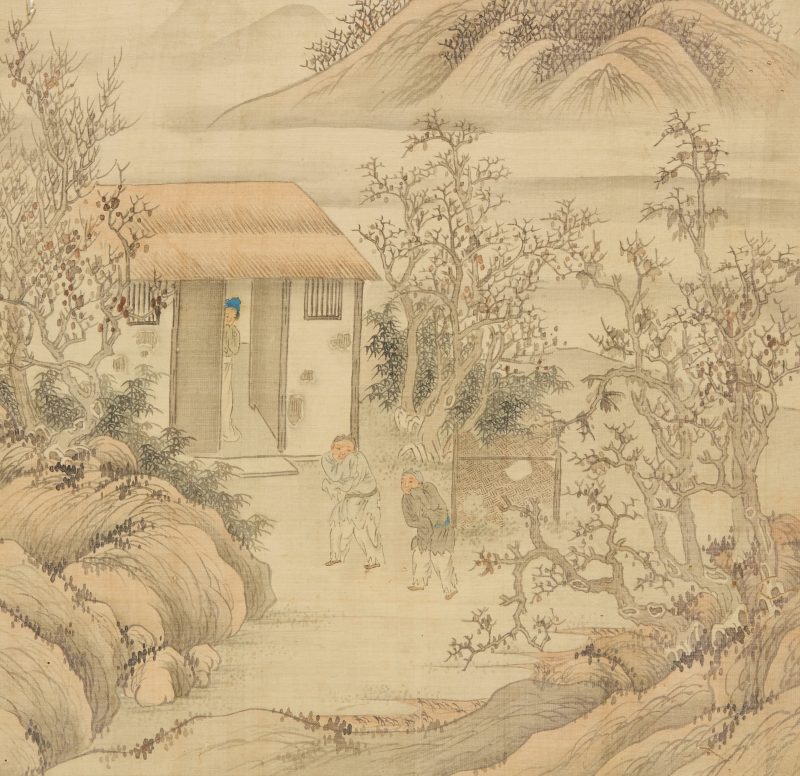 清晚期 《豳風圖》十三幅，設色絹本，玻璃鏡框 | Chinese school, late Qing dynasty - 图8