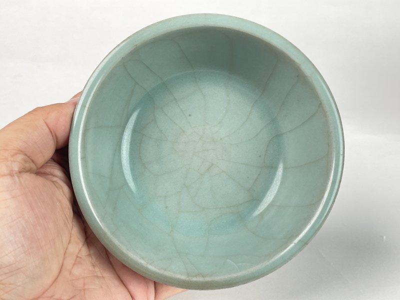 明 龙泉窑粉青釉洗 - 图7