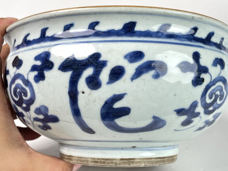 清顺治 青花花卉纹香炉 - 图5