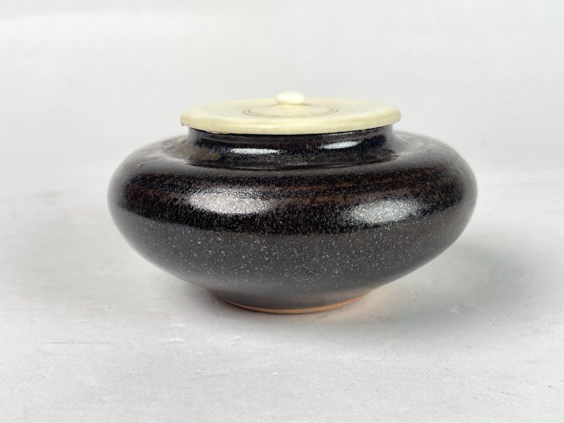 明 江户时期仿洪塘窑茶入 - 图2