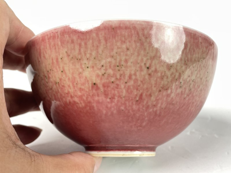清 豇豆红釉碗 - 图3