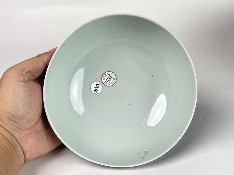 清嘉庆 青花缠枝莲纹吉字碗 - 图7