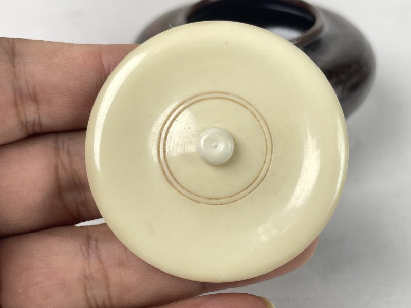 明 江户时期仿洪塘窑茶入 - 图3