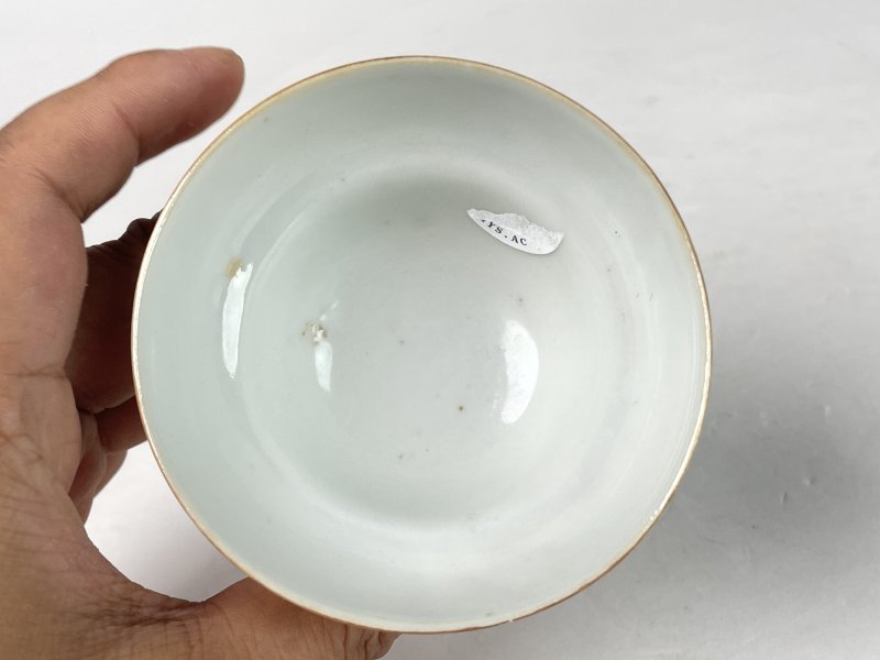 清 粉彩花卉纹盖碗 - 图12
