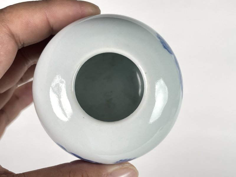 清光绪 青花太师少师纹水盂 - 图8