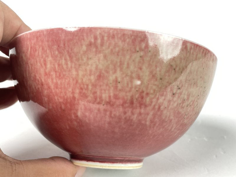 清 豇豆红釉碗 - 图5