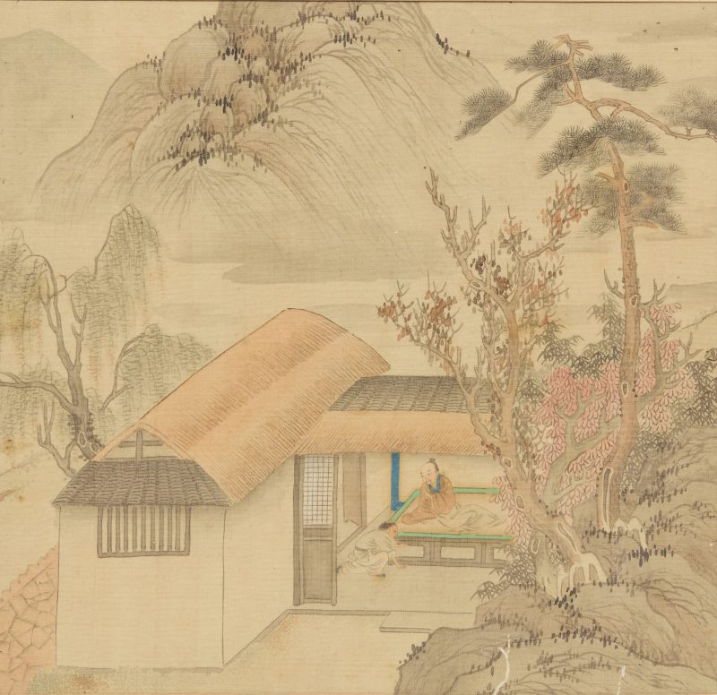 清晚期 《豳風圖》十三幅，設色絹本，玻璃鏡框 | Chinese school, late Qing dynasty - 图12