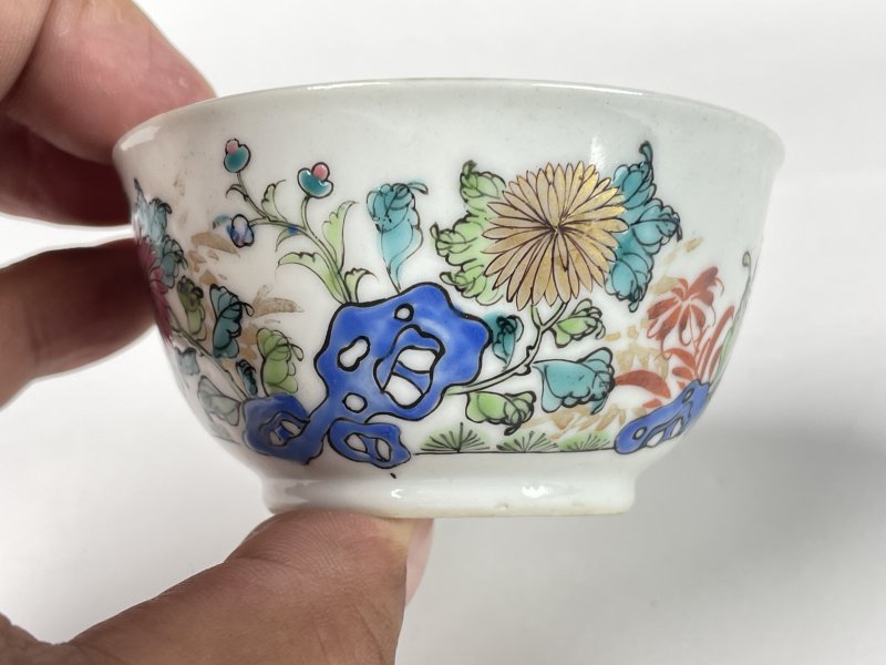 清雍正 粉彩花卉纹茶圆 - 图4
