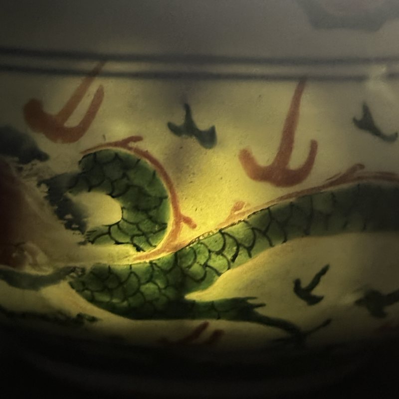 清雍正 粉彩龙纹罗汉炉 - 图8