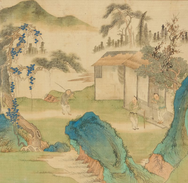 清晚期 《豳風圖》十三幅，設色絹本，玻璃鏡框 | Chinese school, late Qing dynasty - 图14